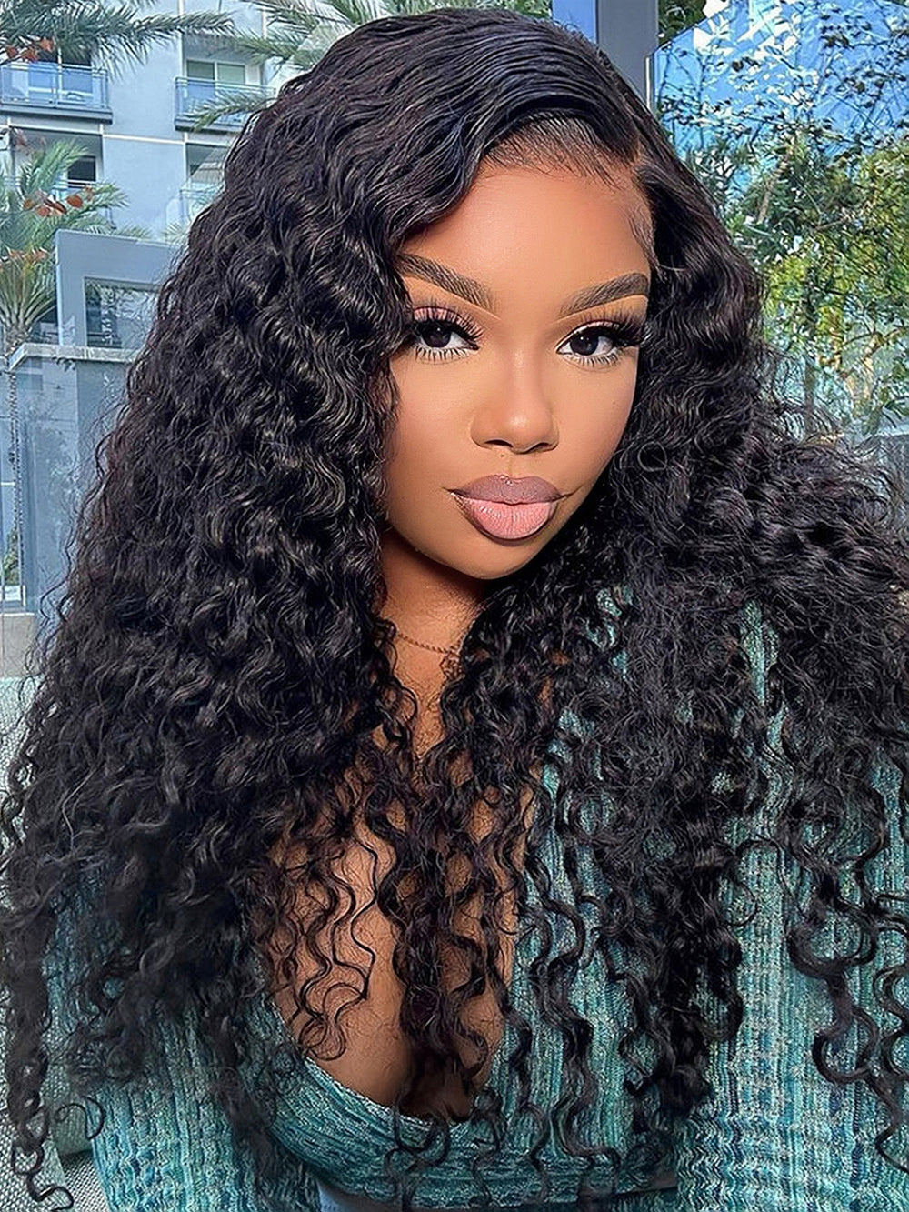 Dorsanee Jerry Curly Wig 4x4 Lace Closure Human Hair Wigs 250% Density Full Ends For Women