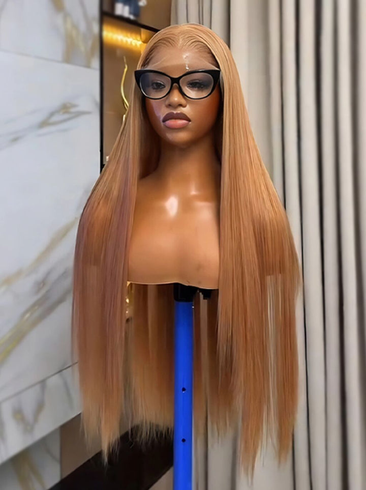 Dorsanee Light Honey Caramel Blonde 13x4 Lace Front Human Hair Wigs 200 Density