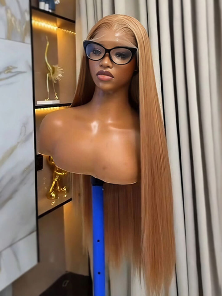 Dorsanee Light Honey Caramel Blonde 13x4 Lace Front Human Hair Wigs 200 Density
