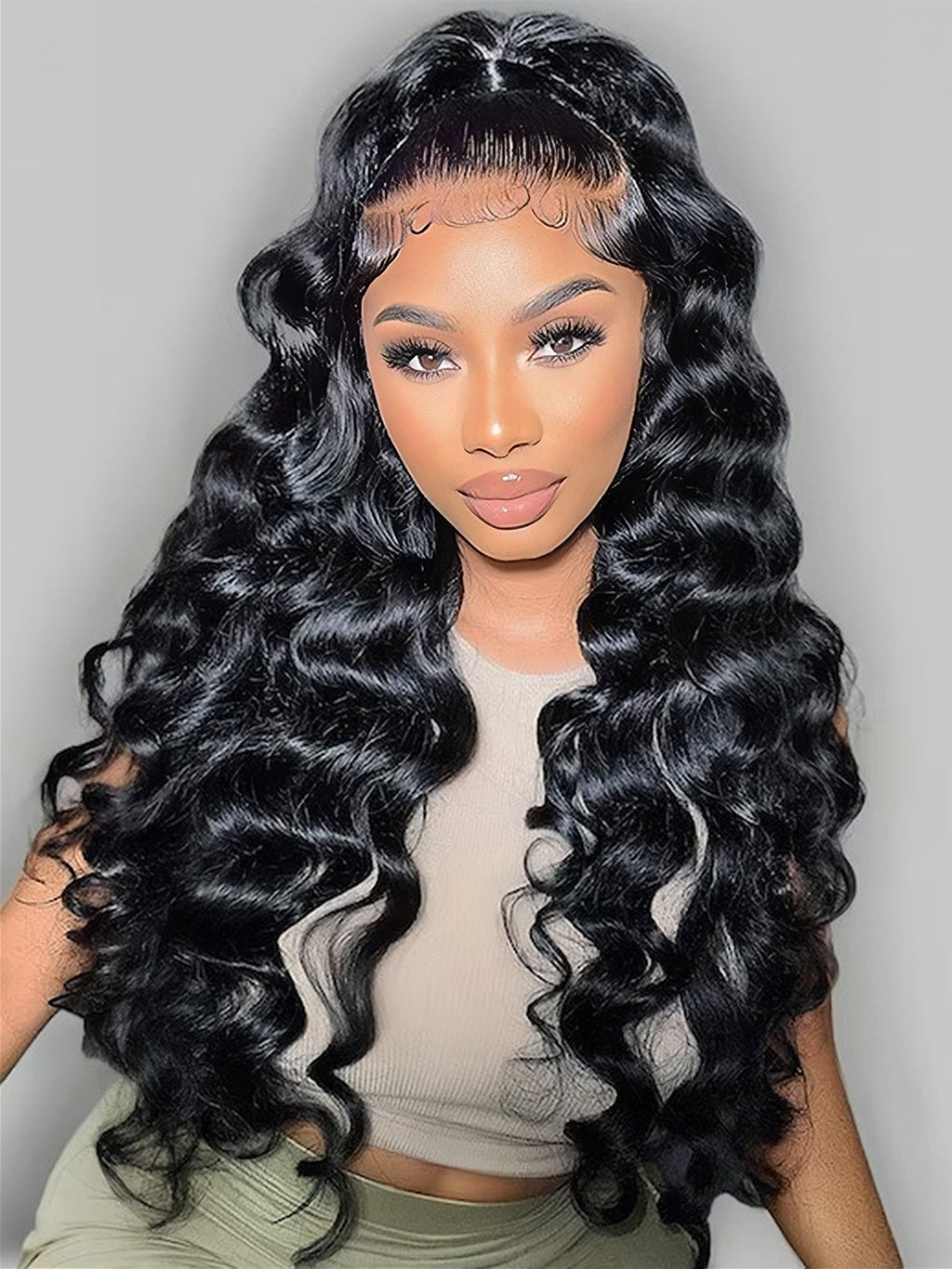 Dorsanee Loose Deep Wave Wig 4x4 Lace Closure Human Hair Wigs Per Bleached Plucked With Baby Hair