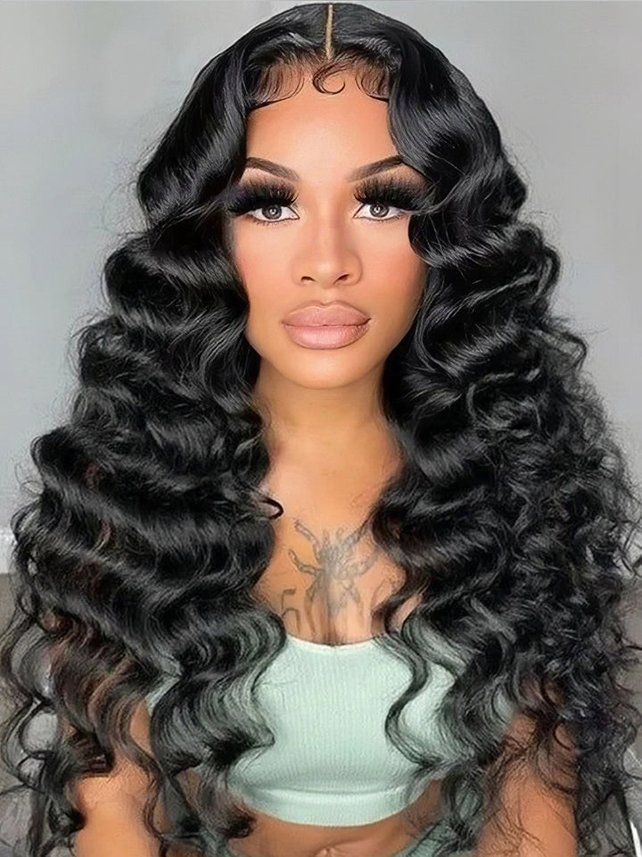 Dorsanee Loose Deep Wave Wig 4x4 Lace Closure Human Hair Wigs Per Plucked With Baby Hair