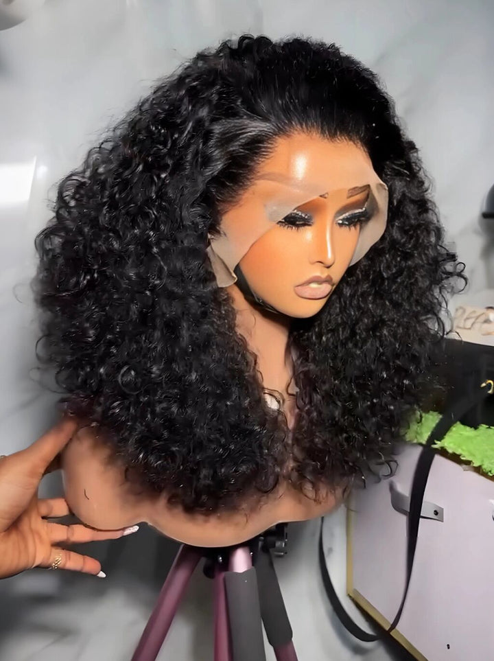 Dorsanee Luxury Kinky Curly Volume Short Bob 13x4 Lace Front Virgin Human Hair Wigs