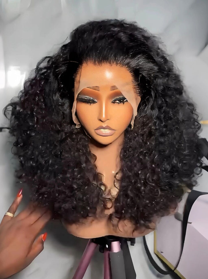 Dorsanee Luxury Kinky Curly Volume Short Bob 13x4 Lace Front Virgin Human Hair Wigs