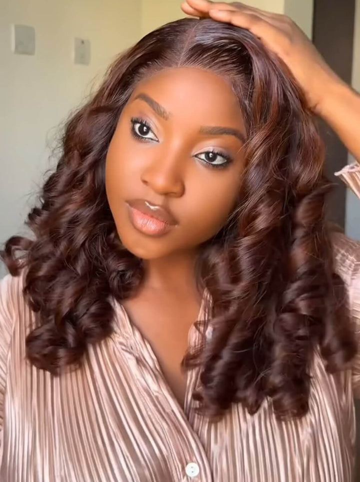 Dorsanee Mature Elegant Bouncy Loose Wave 13x4 HD Lace Front Human Hair Wigs