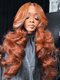 Dorsanee Mocha Chocolate Reddish Brown Blonde Highlights Virign Human Hair Wig