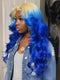 Dorsanee Ombre 613 Blonde Blue 13x4 Lace Front Human Hair Wigs 200 Density