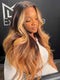 Dorsanee Ombre Black Brown Skunk Stripe 13x4 Lace Front Virgin Human Hair Wigs