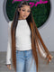 Dorsanee Ombre Black Brown Skunk Stripe 42 40 38 36 34 32 30 inch Knee Length 13x4 Lace Front Human Hair Wigs