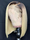 Dorsanee Ombre Blonde Dark Roots Short Bob Wigs 13x4 HD Transparent Lace Front Human Hair Wigs For Women