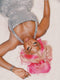 Dorsanee Ombre Blonde Pink Straight Body Wave 13x4 Lace Front Human Hair Wig