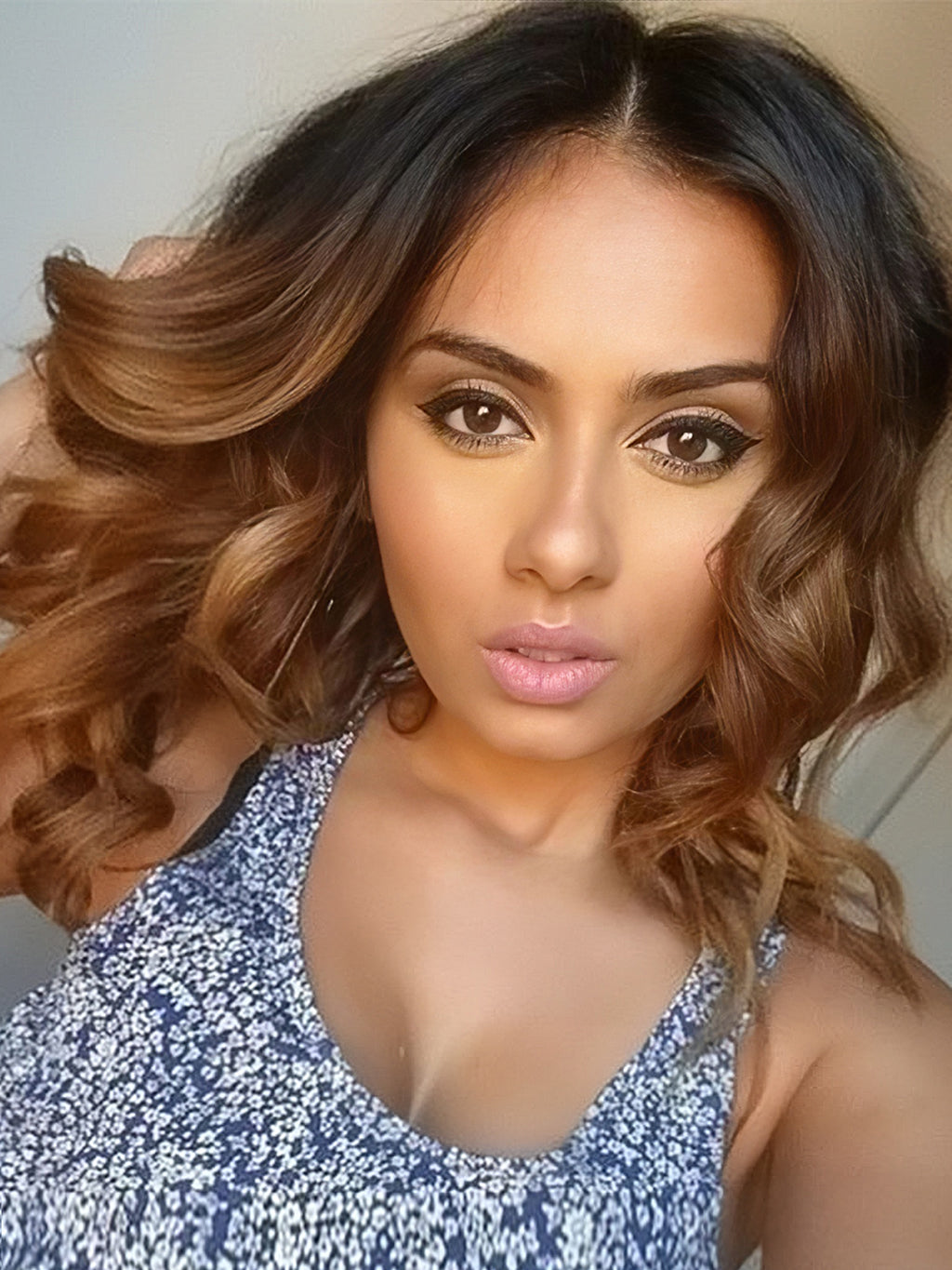 Dorsanee Ombre Dark Brown Black Roots 1B/30 4x4 13x4 Lace Closure Front Short Bob Human Hair Wig