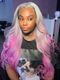 Dorsanee Ombre Gray Purple Lavender Wig 200 Density 13x4 Lace Front Body Wave Human Hair Wigs