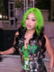 Dorsanee Ombre Green Black 13x4 Lace Front Human Hair Wigs 200 Density