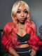 Dorsanee Ombre Pinkish Red 13x4 Lace Front Human Hair Wigs 200 Density