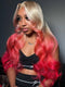 Dorsanee Ombre Pinkish Red 13x4 Lace Front Human Hair Wigs 200 Density