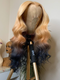 Dorsanee 200 Density 13x4 Lace Front Ombre Strawberry Platinum Blonde Human Hair Wigs