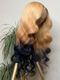 Dorsanee 200 Density 13x4 Lace Front Ombre Strawberry Platinum Blonde Human Hair Wigs