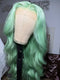 Dorsanee Pastel Ice Mint Green 13x4 Lace Front Human Hair Wigs 200 Density
