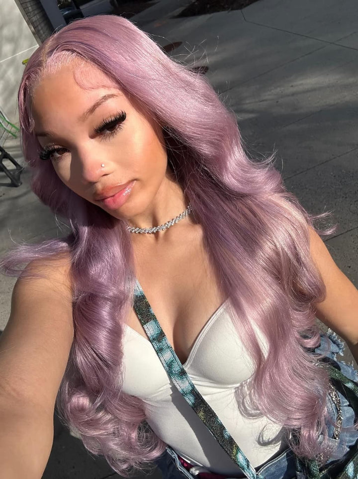 Dorsanee Pastel Light Lavender Purple 13x4 Lace Front Virgin Human Hair Wigs