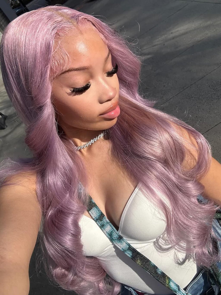 Dorsanee Pastel Light Lavender Purple 13x4 Lace Front Virgin Human Hair Wigs