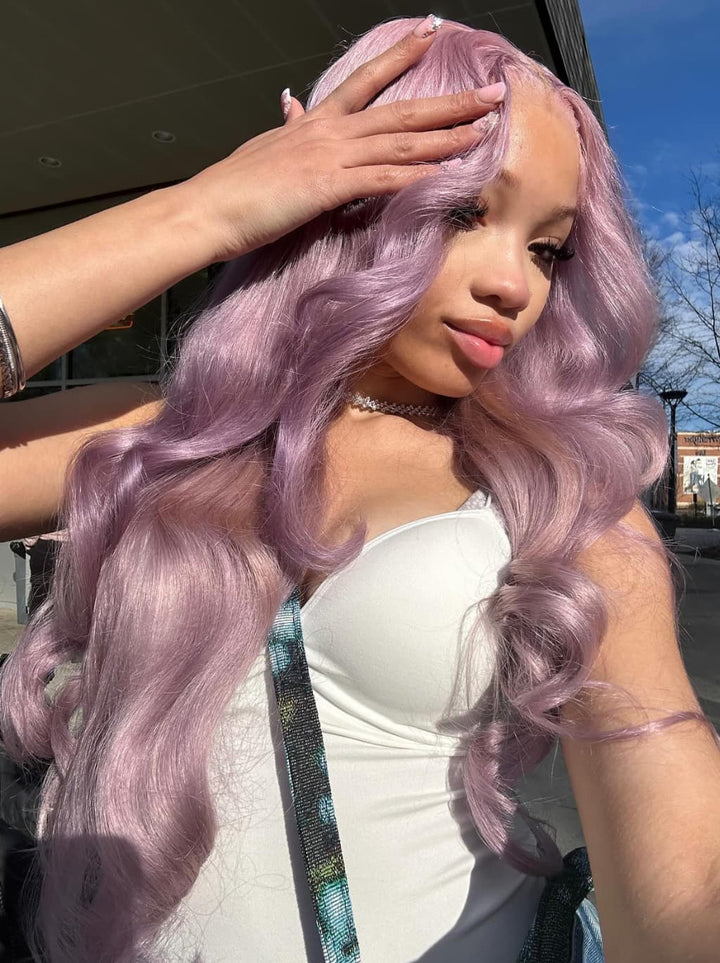 Dorsanee Pastel Light Lavender Purple 13x4 Lace Front Virgin Human Hair Wigs