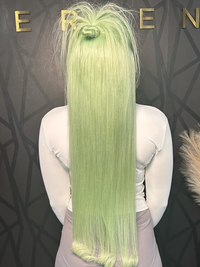 Dorsanee Pastel Mint Green Color 200 Density 13x4 Lace Front Human Hair Wigs
