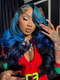Dorsanee Peekaboo Light Dark Deep Blue Human Hair Wig 13x4 Lace Front Human Hair Color Wigs