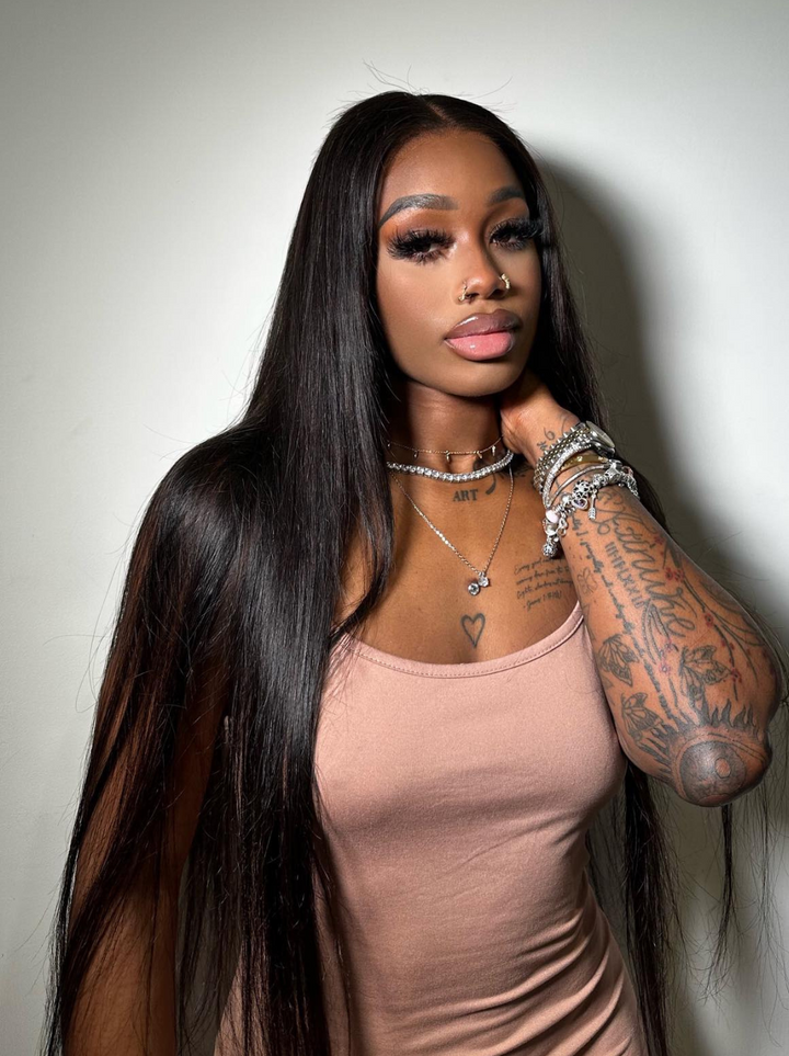 Dorsanee Big Head Friendly Large Cap 13x4 Lace Front Straight Human Hair Wigs