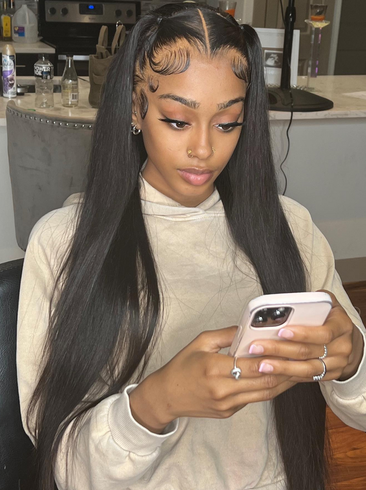 Dorsanee Big Head Friendly Large Cap 13x4 Lace Front Straight Human Hair Wigs