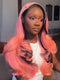 Dorsanee Pink With Black Skunk Stripe 13x4 Lace Front Human Hair Wigs 200 Density