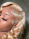 Dorsanee Strawberry Platinum 613 Blonde Wand Curls 13x4 Lace Front Loose Deep Wave Human Hair Wigs