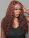 Dorsanee Reddish Brown 250 Density Jerry Curly Hair 5x5 Lace Closure Wig 13x4 Lace Front Human Hair Wigs