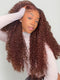 Dorsanee Reddish Brown 250 Density Jerry Curly Hair 5x5 Lace Closure Wig 13x4 Lace Front Human Hair Wigs For Women