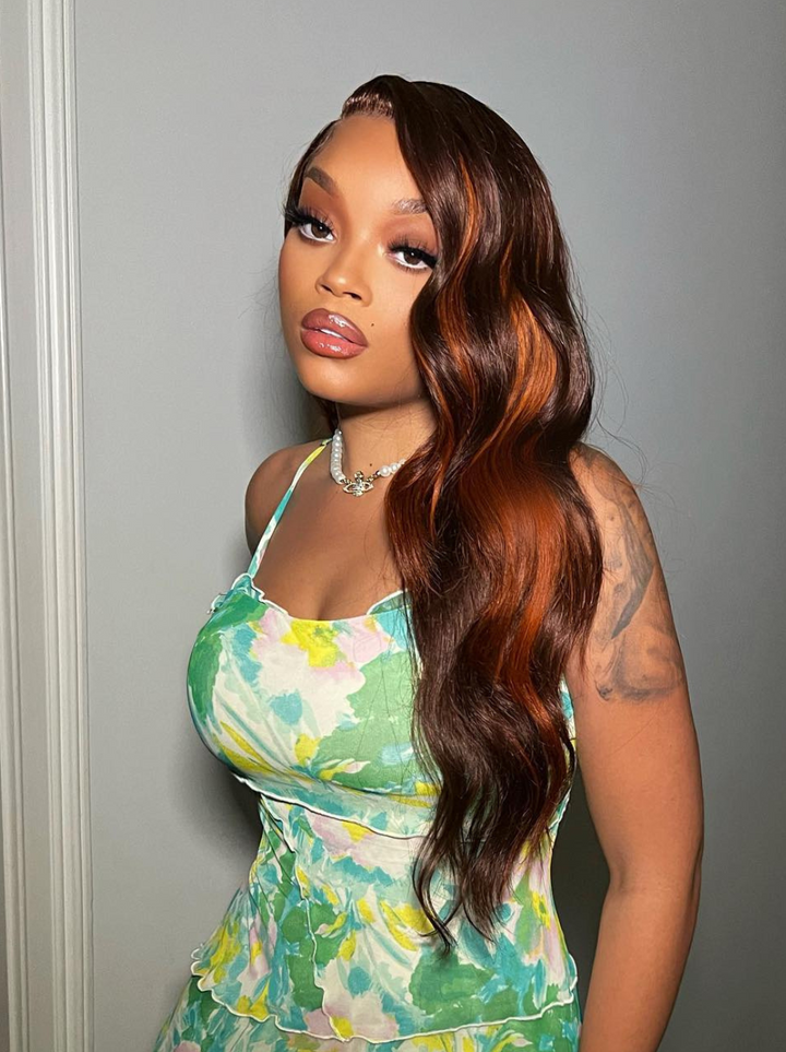 Dorsanee Reddish Chocolate Brown With Ginger Orange Highlights 13x4 HD Lace Front Body Wave Human Hair Wigs