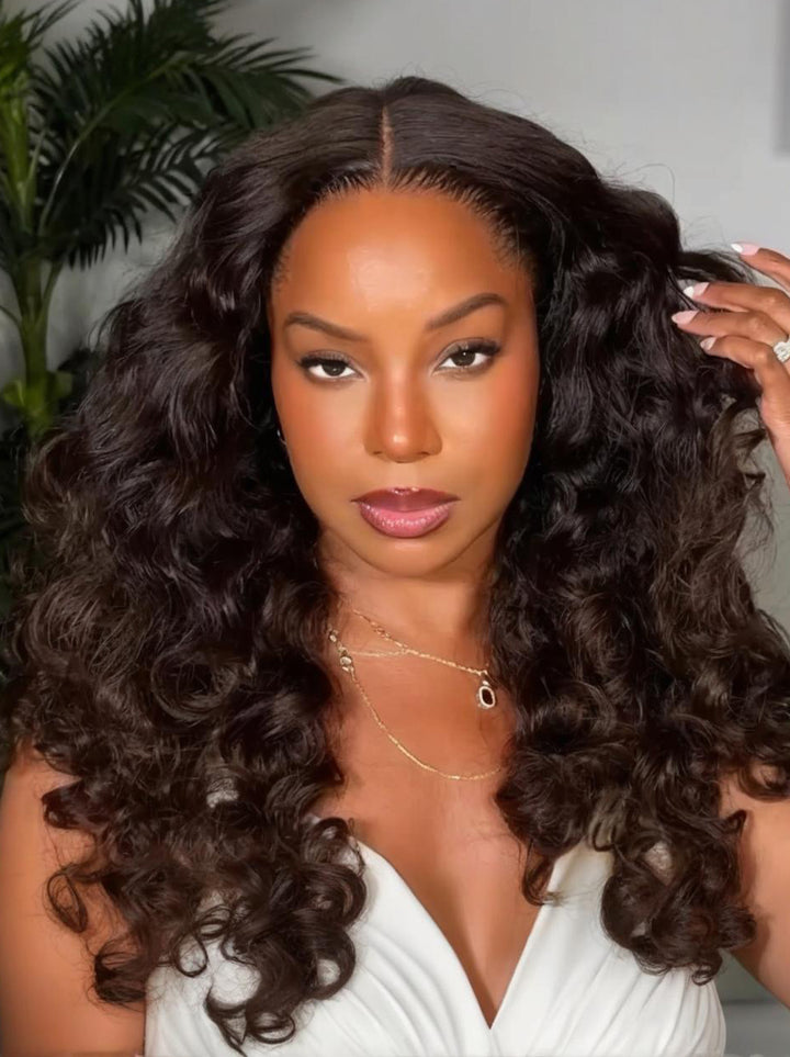 Dorsanee Ripple Loose Curls 250 300 Density 13x4 Lace Front Human Hair Wigs