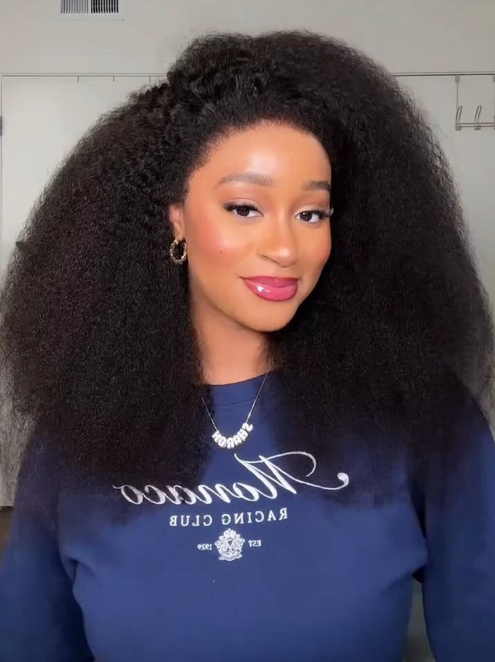 Dorsanee SDD Super Double Drawn Full Volume Kinky Curly Bob 13x4 Lace Frontal Human Hair Wigs