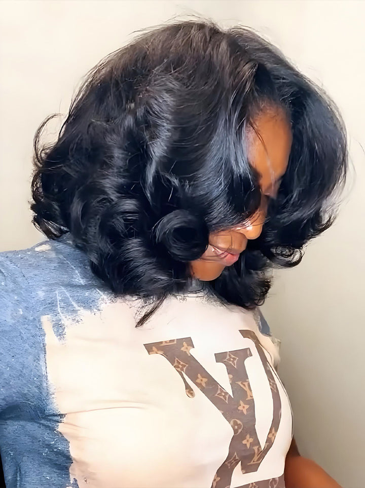 Dorsanee Short Bob Loose Body Wavy 13x4 Lace Front Virgin Human Hair Wigs