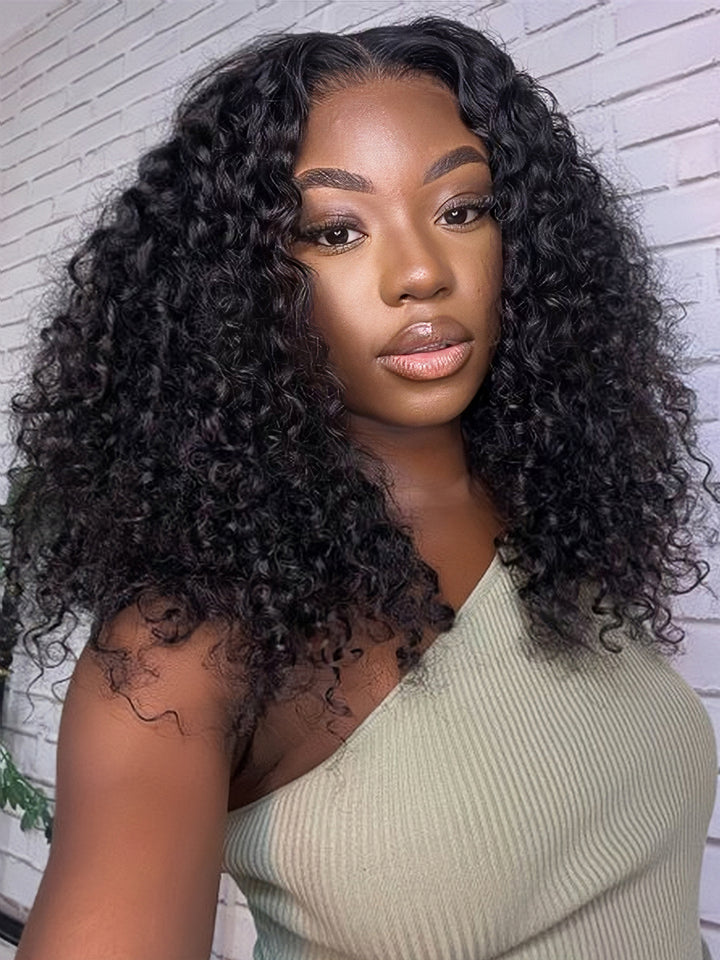 Dorsanee Short Bob Wig Jerry Curly 4x4 Lace Closure 13x4 Lace Frontal Human Hair Wigs