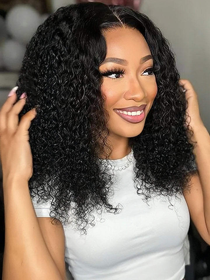 Dorsanee Short Bob Wig Jerry Curly 4x4 Lace Closure 13x4 Lace Frontal Human Hair Wigs Wet