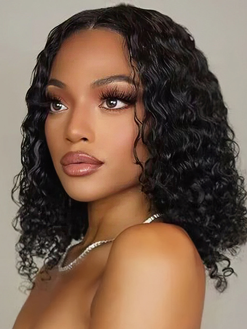 Dorsanee Short Bob Wig Water Wave 4x4 13x4 HD Lace Closure Front Human Hair Wigs Wet Look