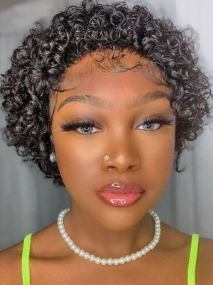 Dorsanee Short Pixie Cut Curly Virgin Human Hair Wigs （Limit 3 per order ）
