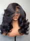 Dorsanee Side Part Layer Cut Straight 13X4 Lace Front Human Hair Wigs With Bangs 250 300 Density