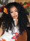 Dorsanee Spanish Crimped Loose Curls 13X4 Lace Front Human Hair Wigs 250 300 Density