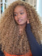 Dorsanee Strawberry Honey Blonde Tighter Curls 250 300 Density 13x4 HD Lace Front Human Hair Wigs