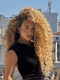Dorsanee Strawberry Honey Blonde With Dark Roots Bohemian Spring Loose Curl Virgin Human Hair Wigs
