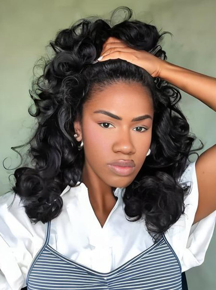 Dorsanee Voluminous Full Body Bouncy Curls 13x4 Lace Front Human Hair Wig