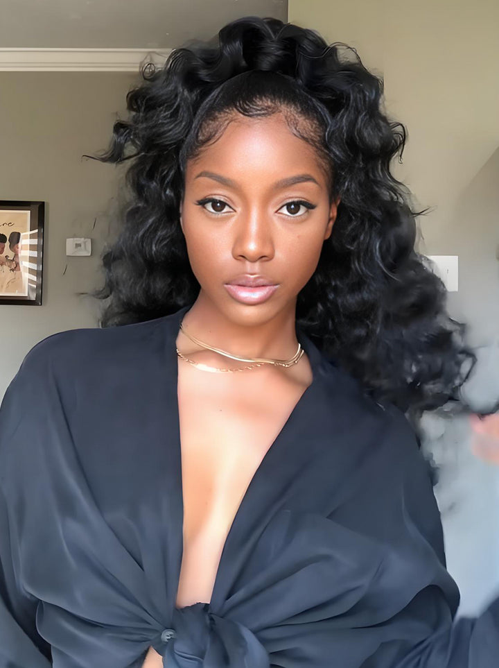 Dorsanee Voluminous Glam Loose Deep Wave 13x4 Lace Front Human Hair Wig 250 300 Density