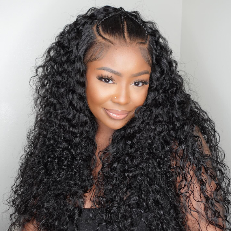 Black Friday Flash Sale: $9.99= 22″  13X4 Lace Frontal Water Wave Human Hair Wig