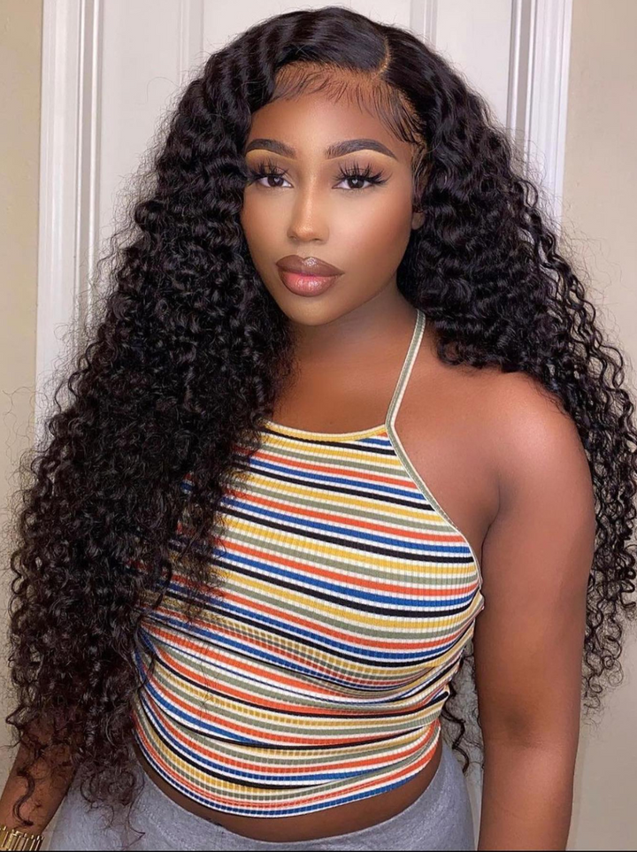 Dorsanee 250 Density Jerry Curly 5x5 HD Lace Closure Virgin Human Hair Wigs