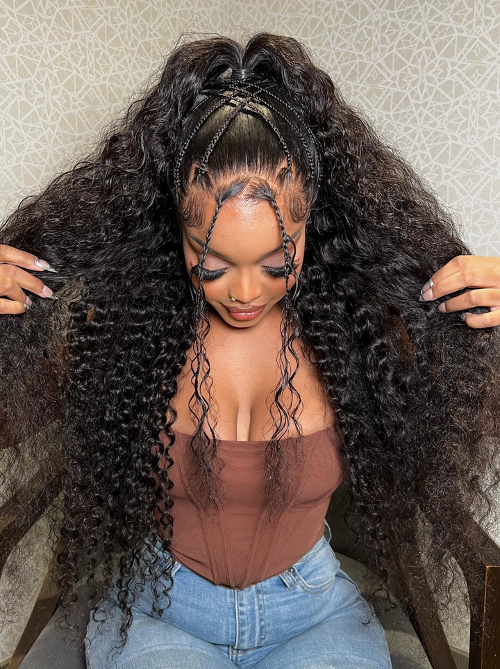 Dorsanee Full Lace Ventilated Part Anywhere Human Hair Wigs Burmese Curly Straight Body Loose Deep Wave Hair Wig